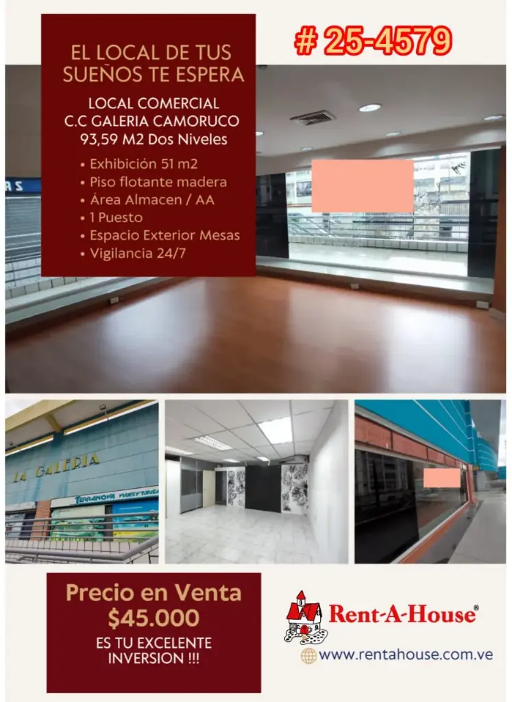 Local Comercial 93.59 m2, Valencia, C.C. Galeria Camoruco