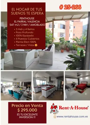 [25-266] Penthouse 547m2, Valencia El Parral